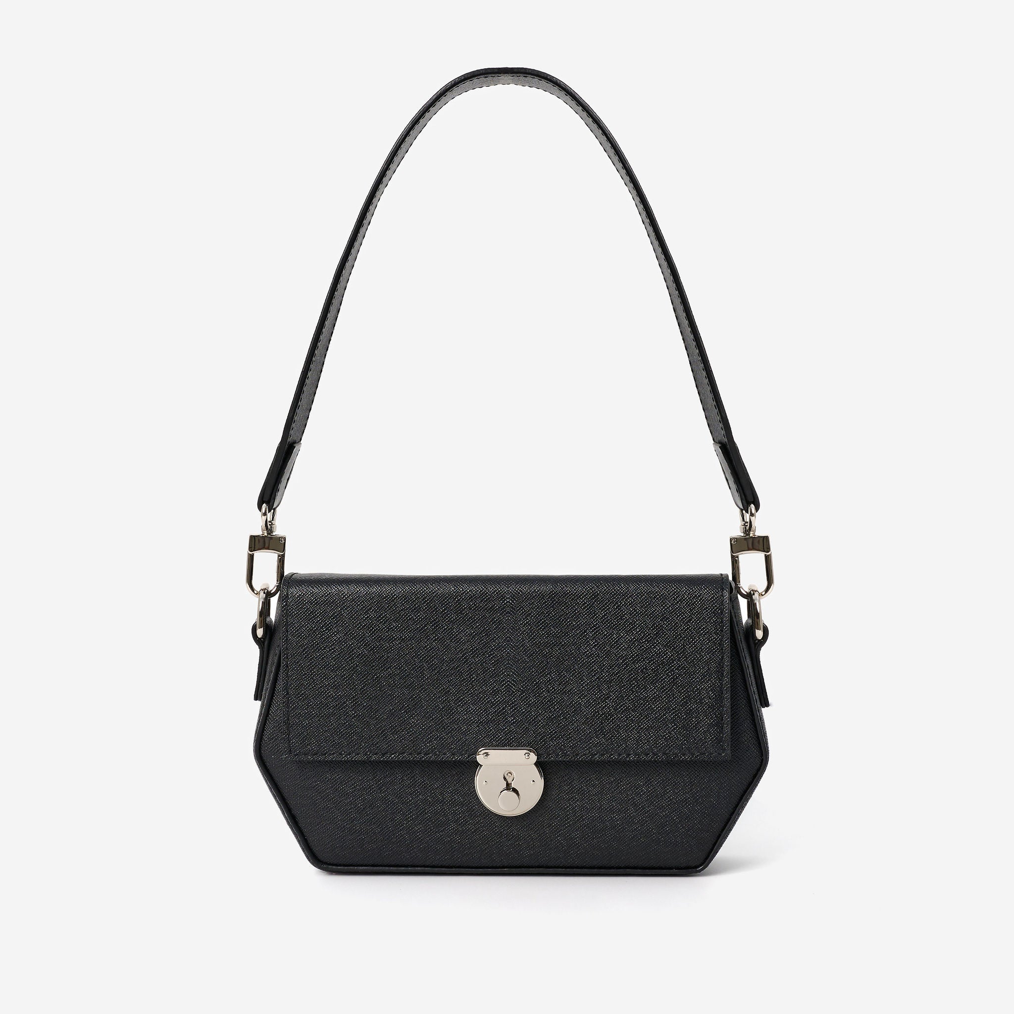 Small Black Leather Shoulder Bag - Sofia by Hoi An Soul Sopresa Black Leather Shoulder Purse Bag main image 2