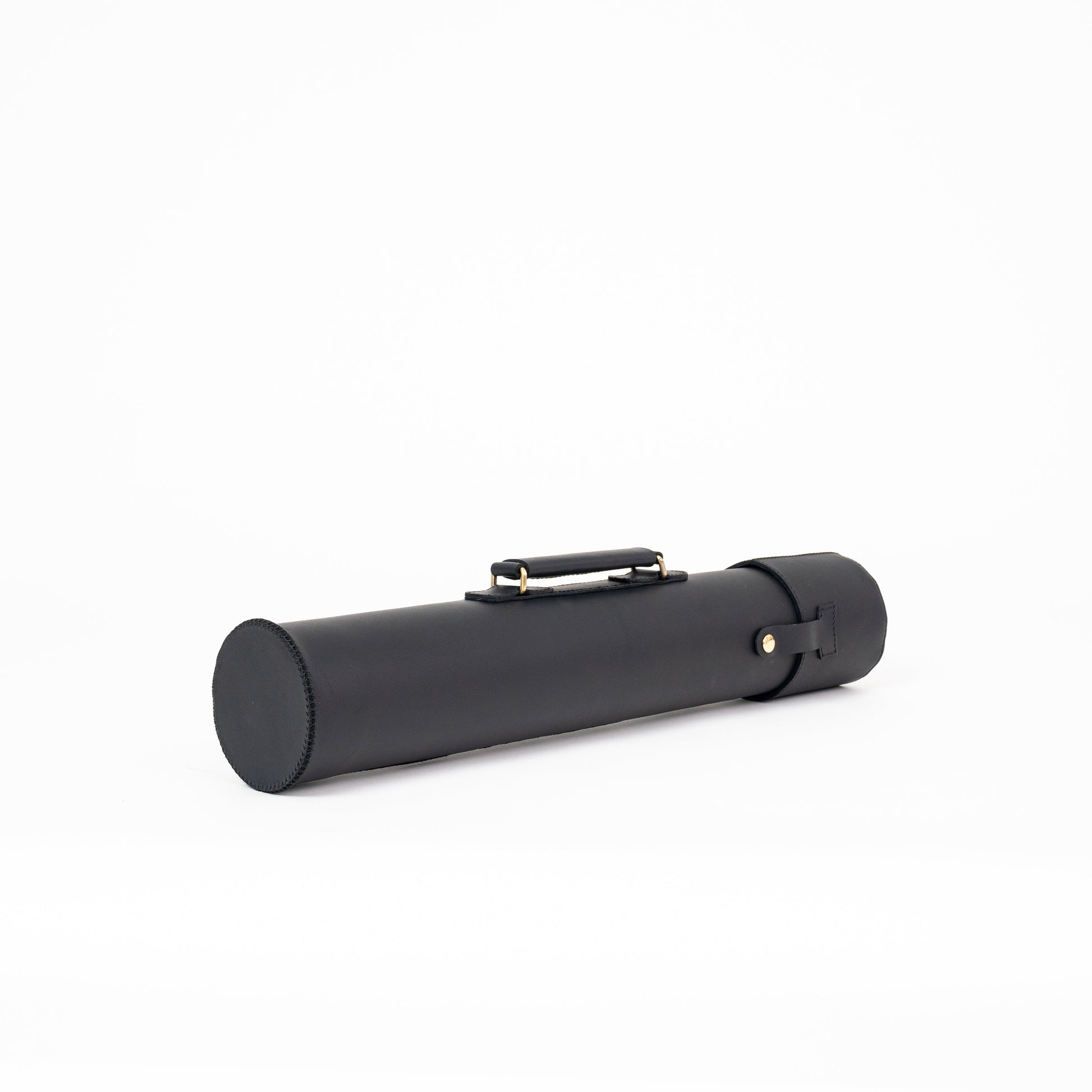 Leather Drawing Tube for Architects - Black 21 inches.
