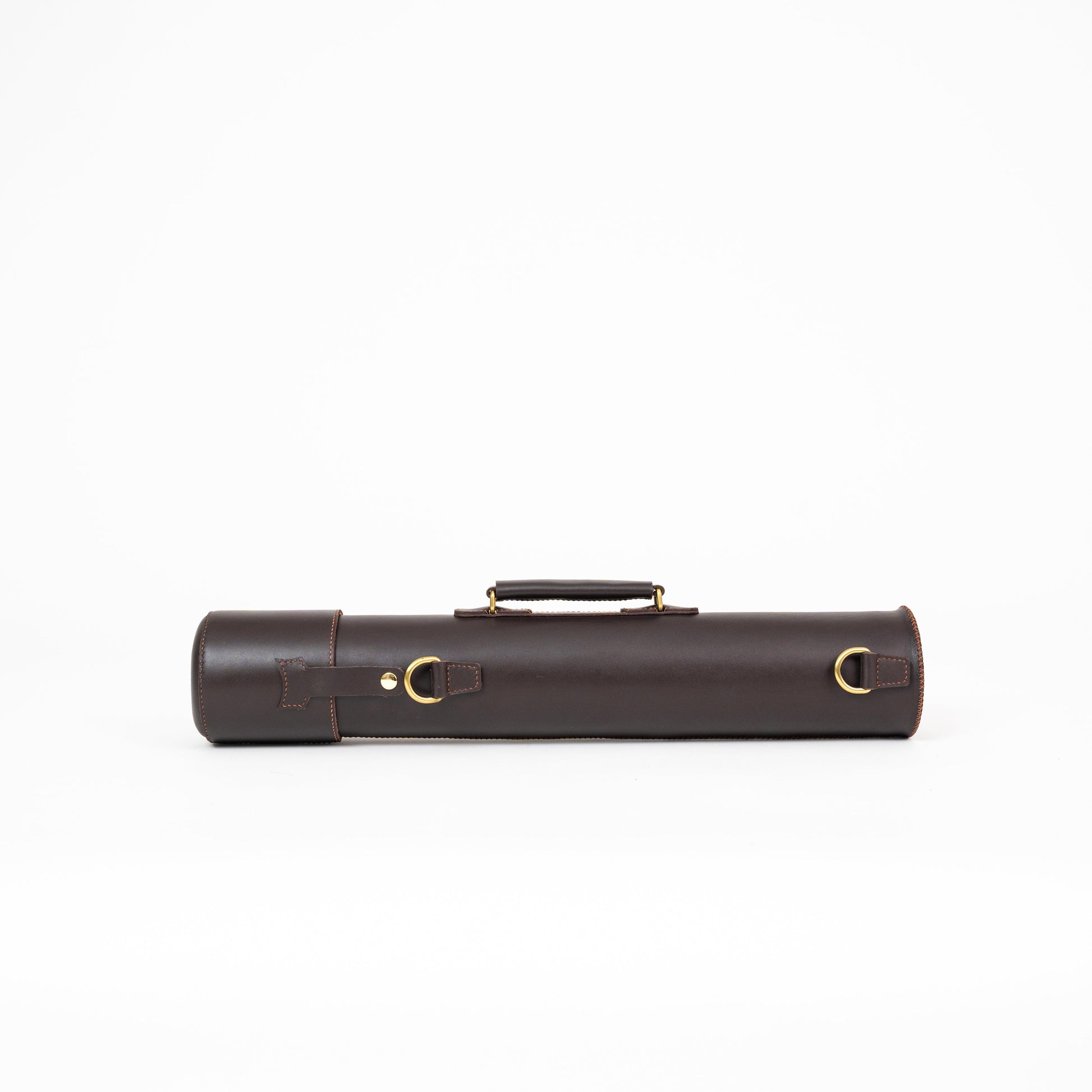 Leather Drawing Tube for Architects - Dark Brown 21 inches.