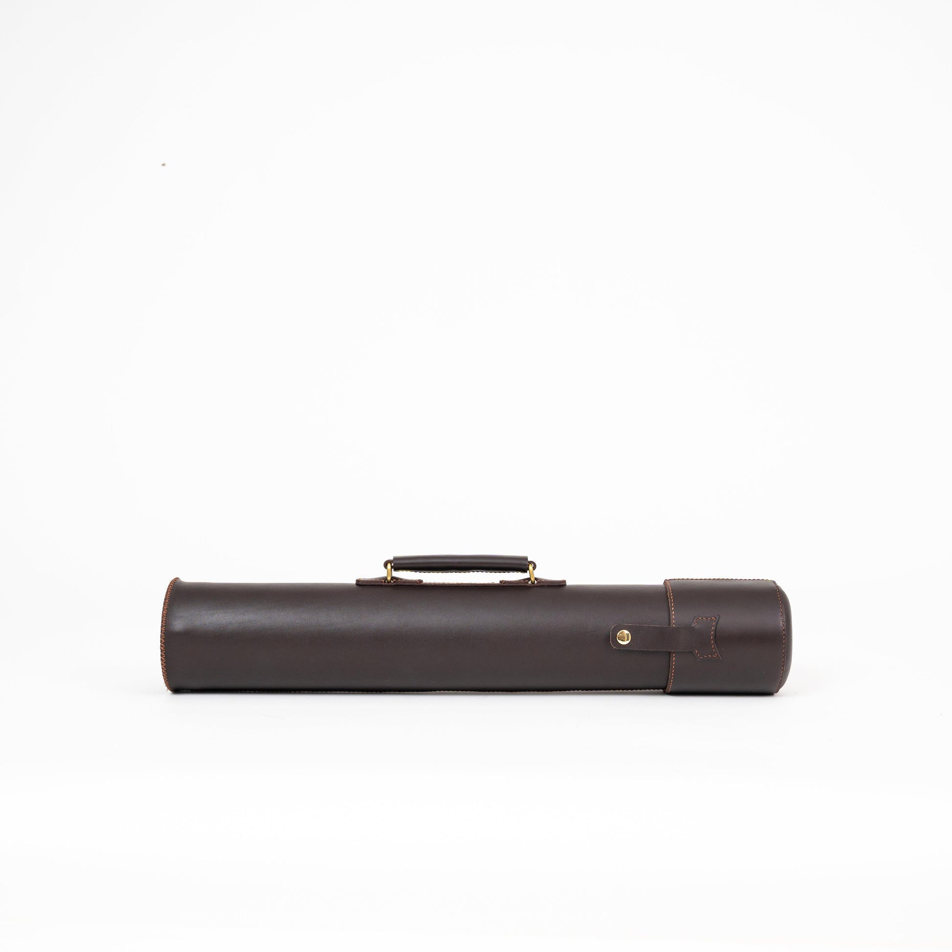 Leather Drawing Tube for Architects - Dark Brown 21 inches.