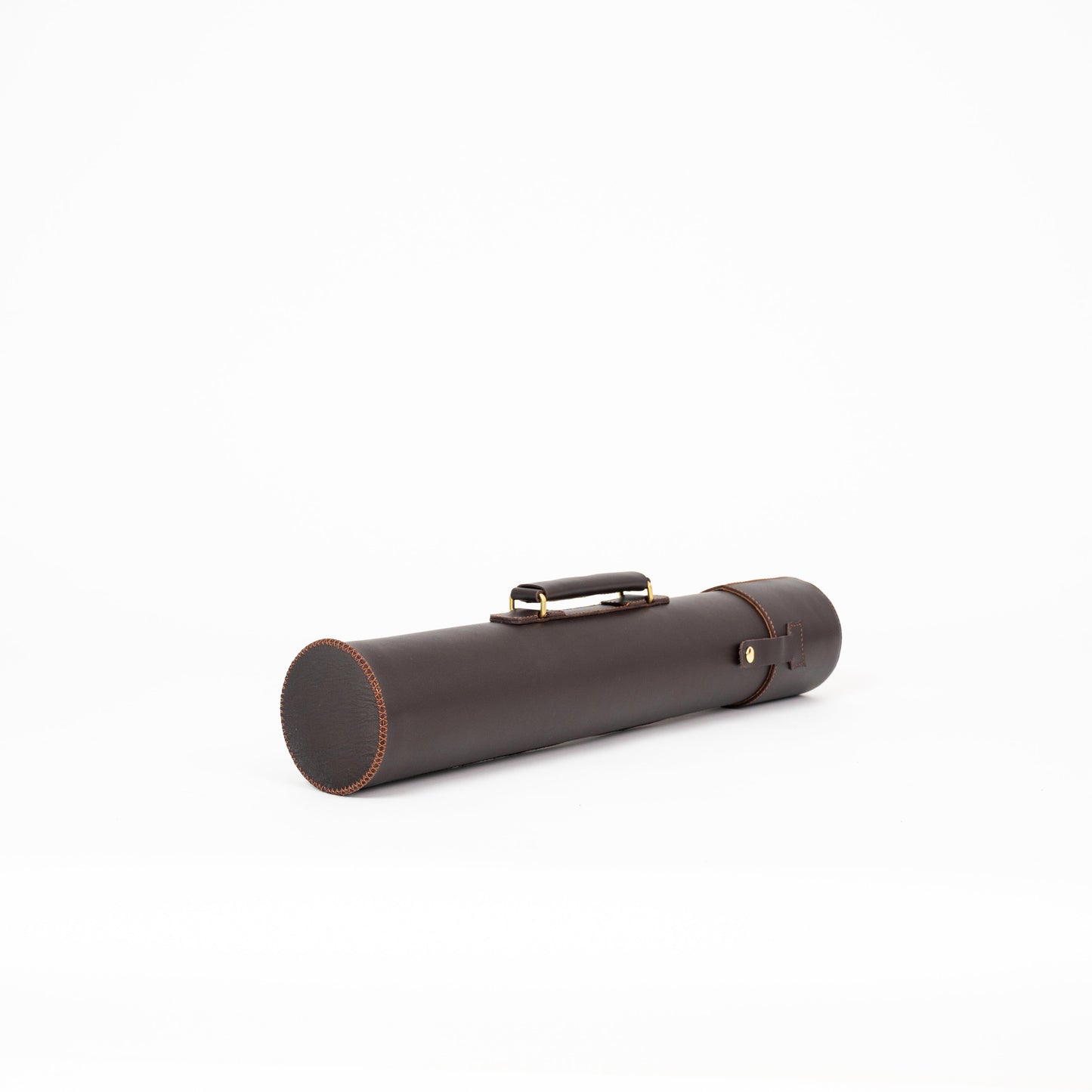 Leather Drawing Tube for Architects - Dark Brown 21 inches.
