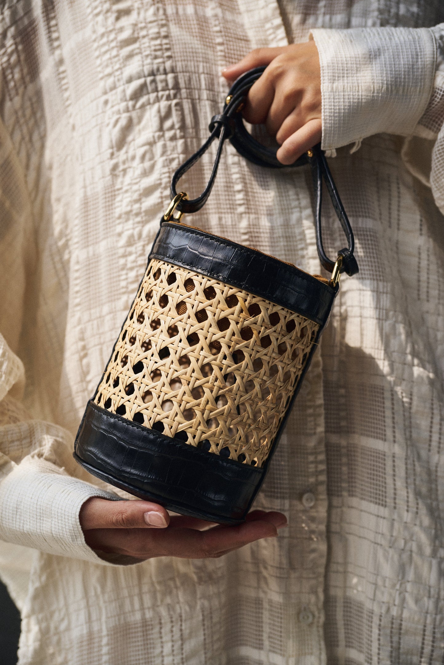 Mini Leather Bucket Bag - Mini May.