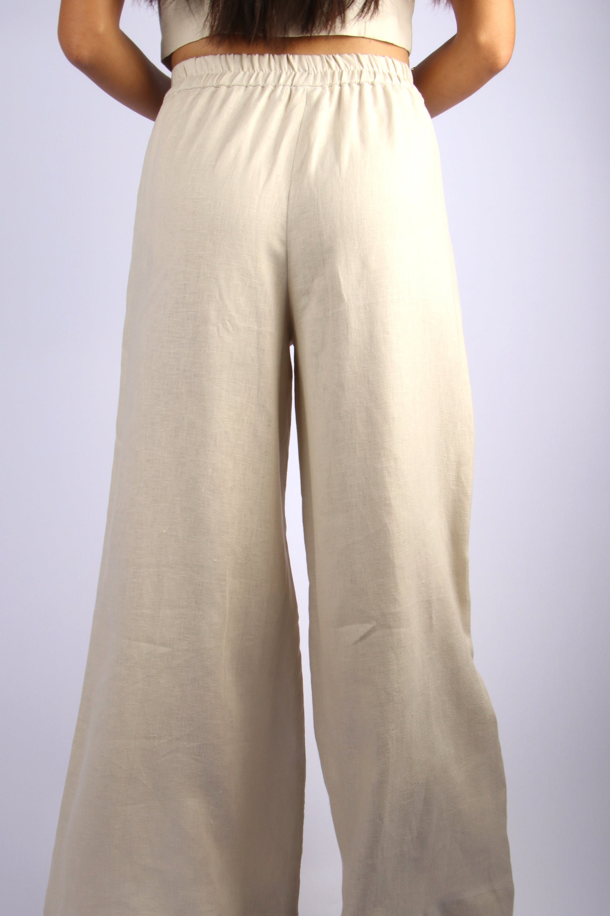 Sienna Flow - Brown Linen Pant.
