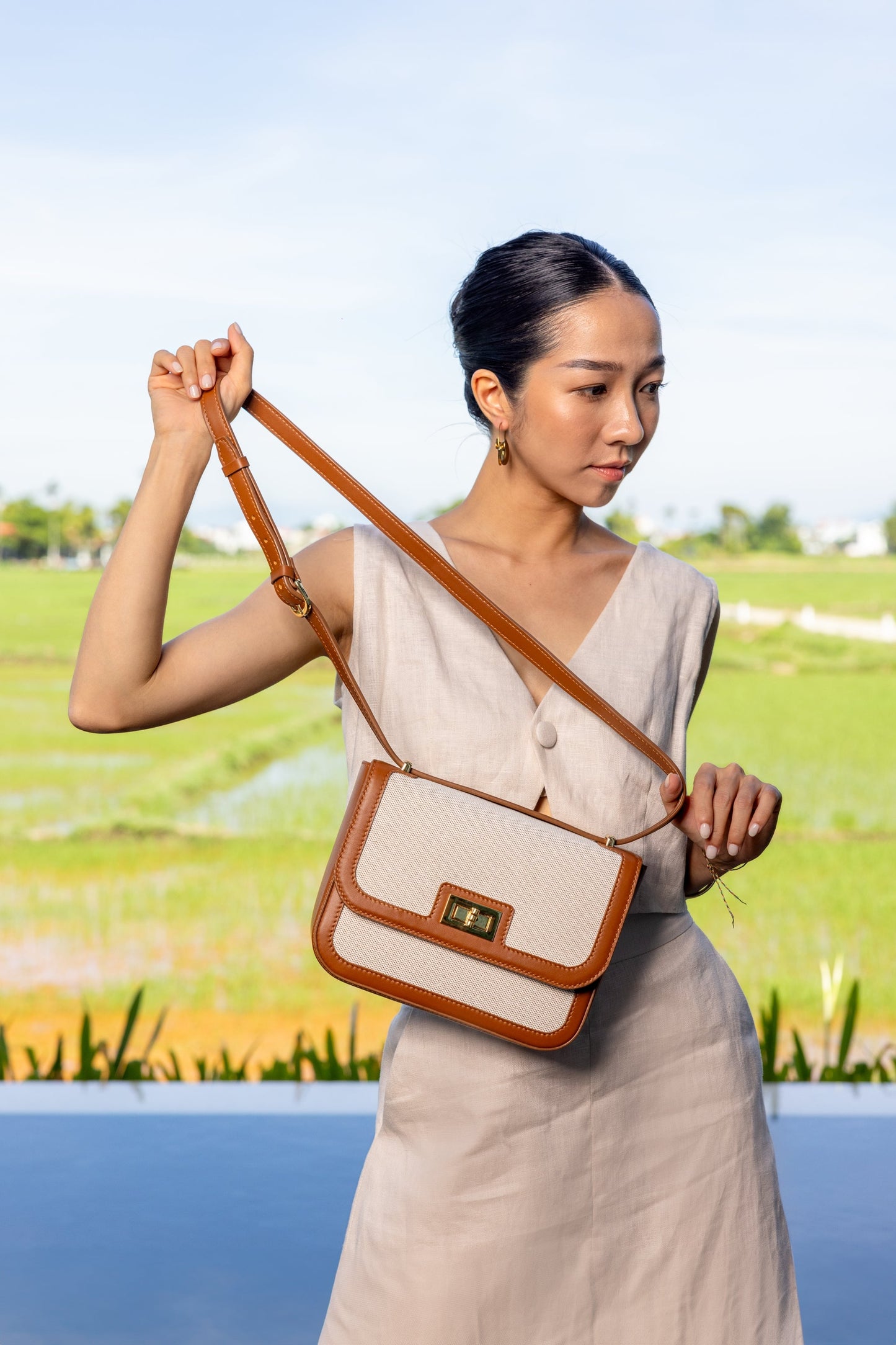 Canvas Couture Crossbody - Brown.