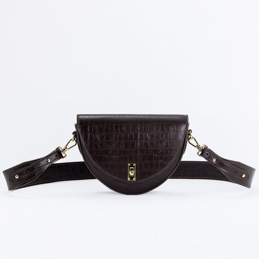Leather Crossbody Bag - Iris.