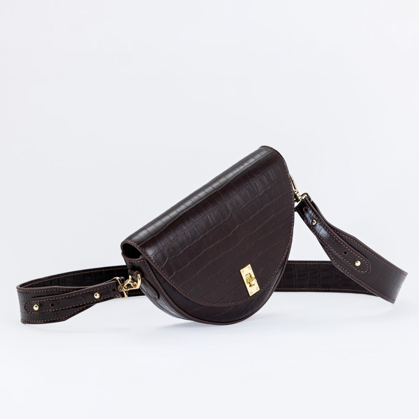Leather Crossbody Bag - Iris.