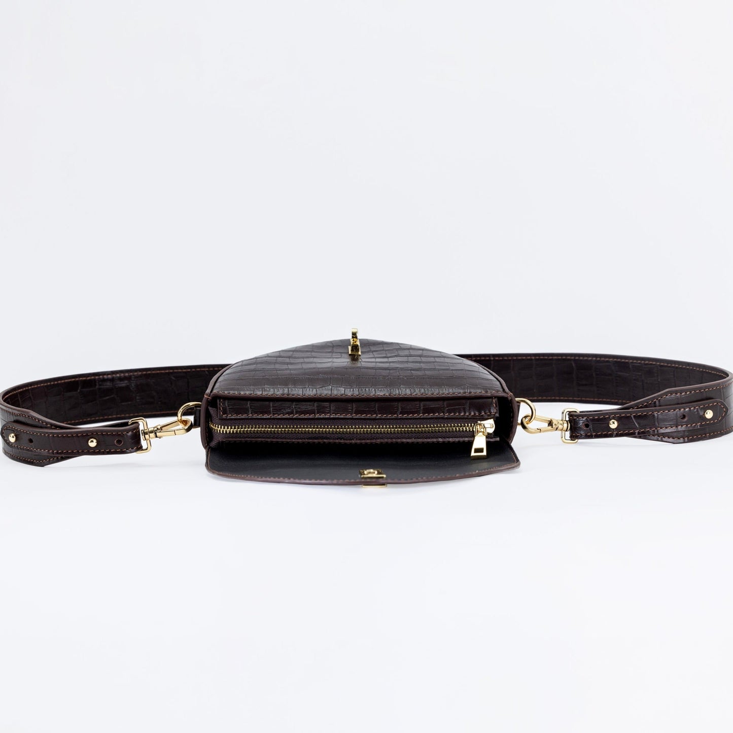 Leather Crossbody Bag - Iris.