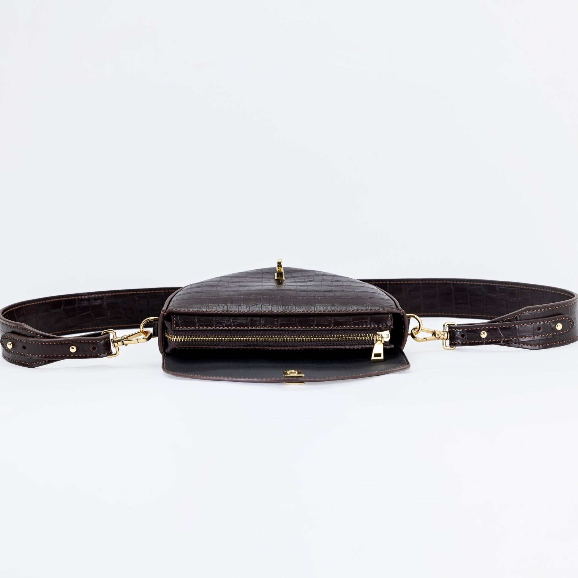 Leather Crossbody Bag - Iris.