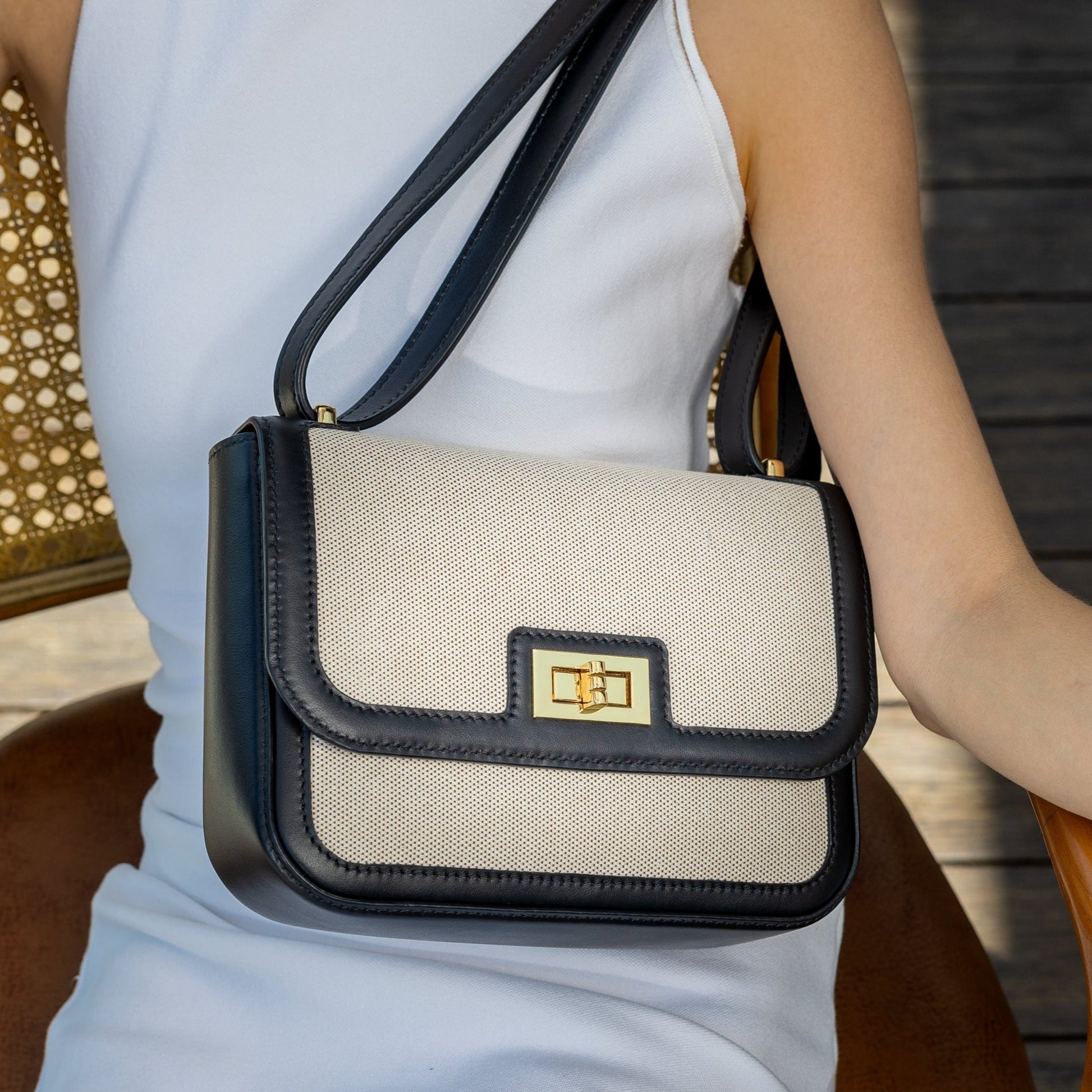 Canvas Couture Crossbody - Black.