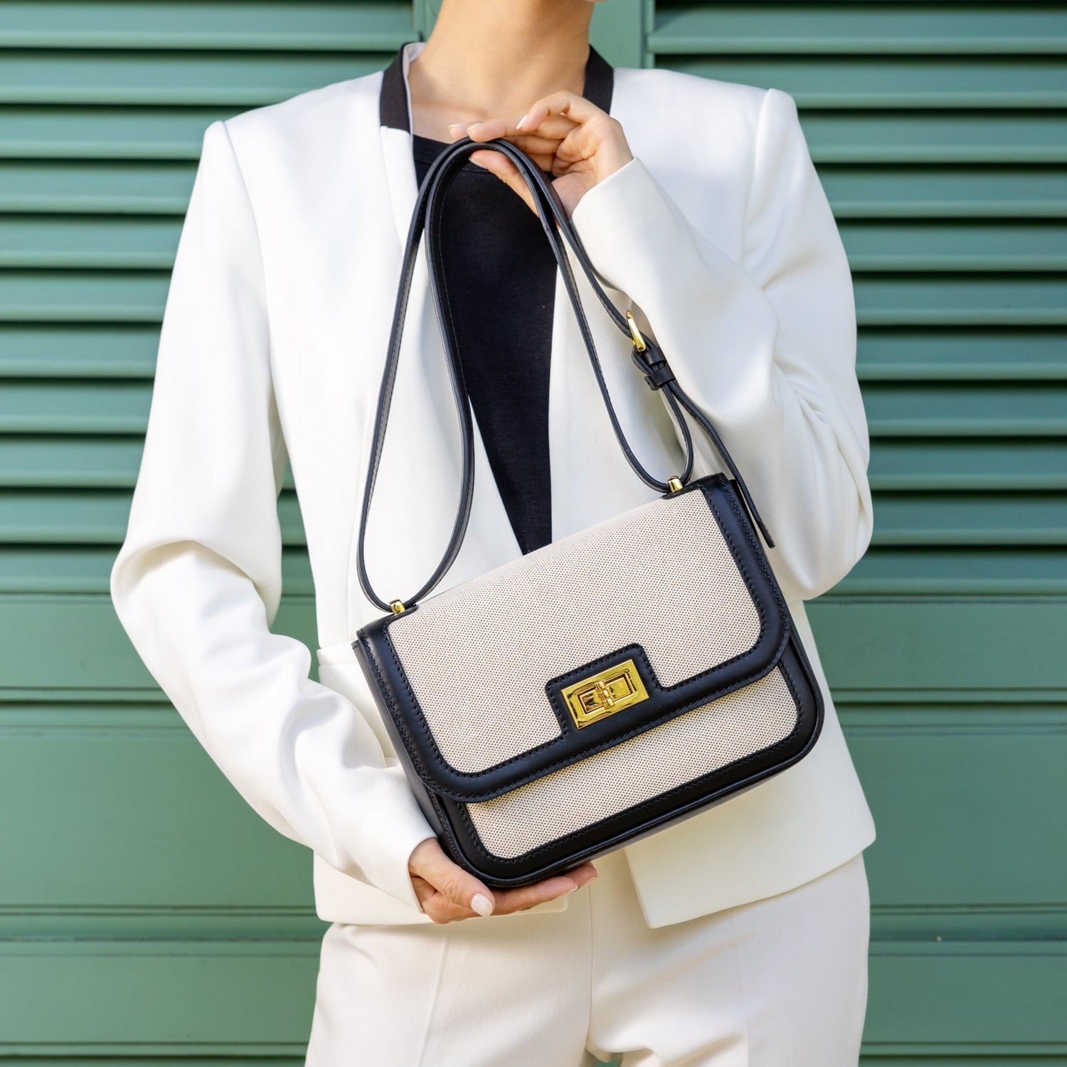 Canvas Couture Crossbody - Black.