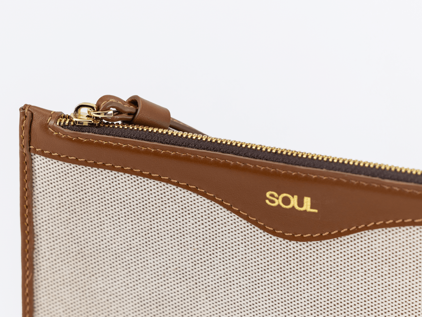 Sleek Silhouette Clutch - Brown.