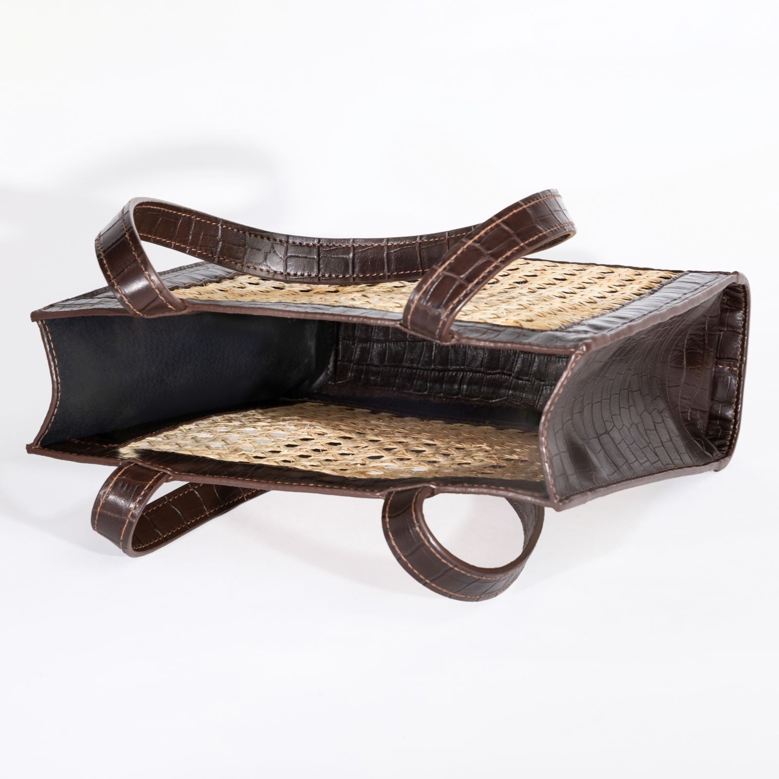 Natural Rattan & Leather Shoulder Bag - Summer May.