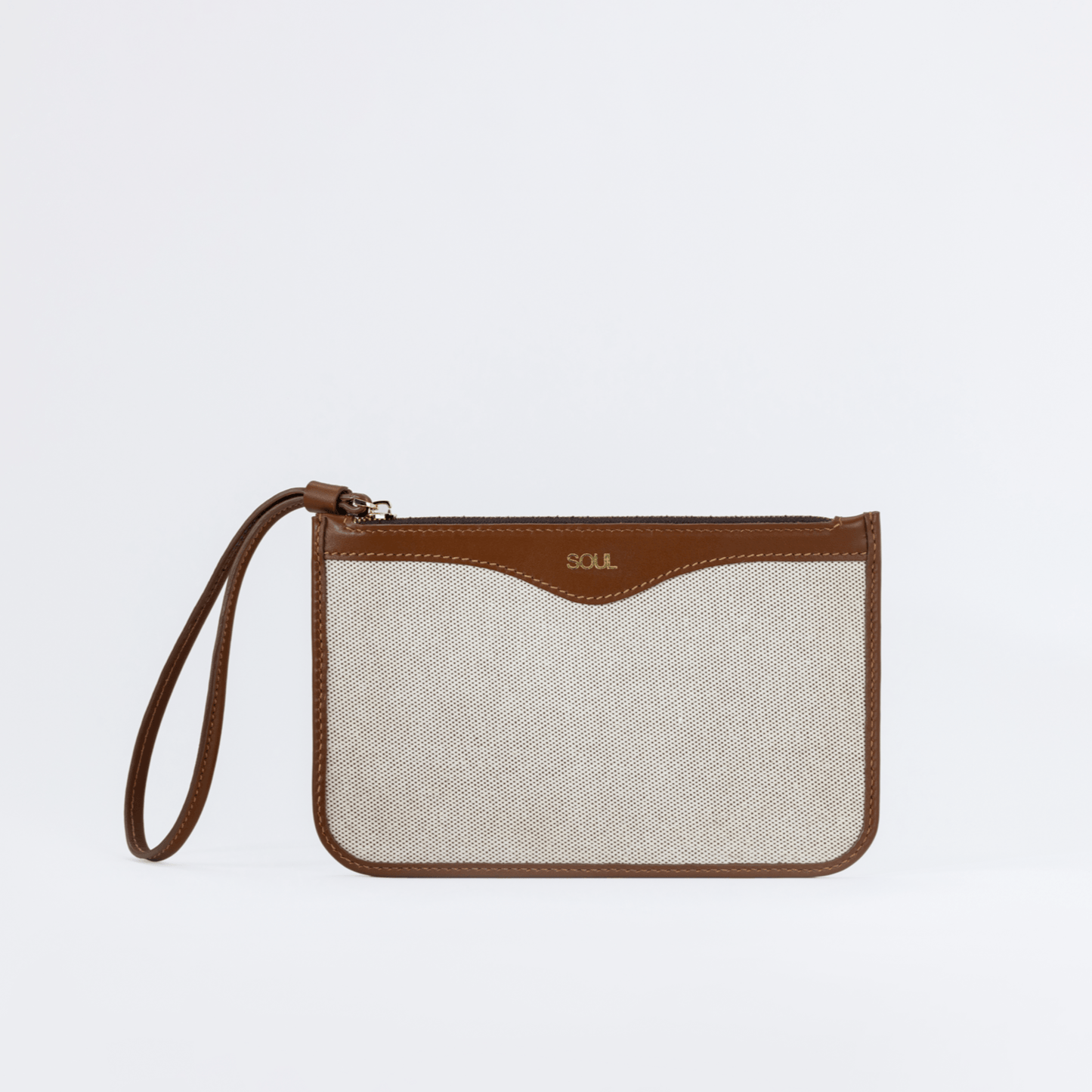Sleek Silhouette Clutch - Brown.