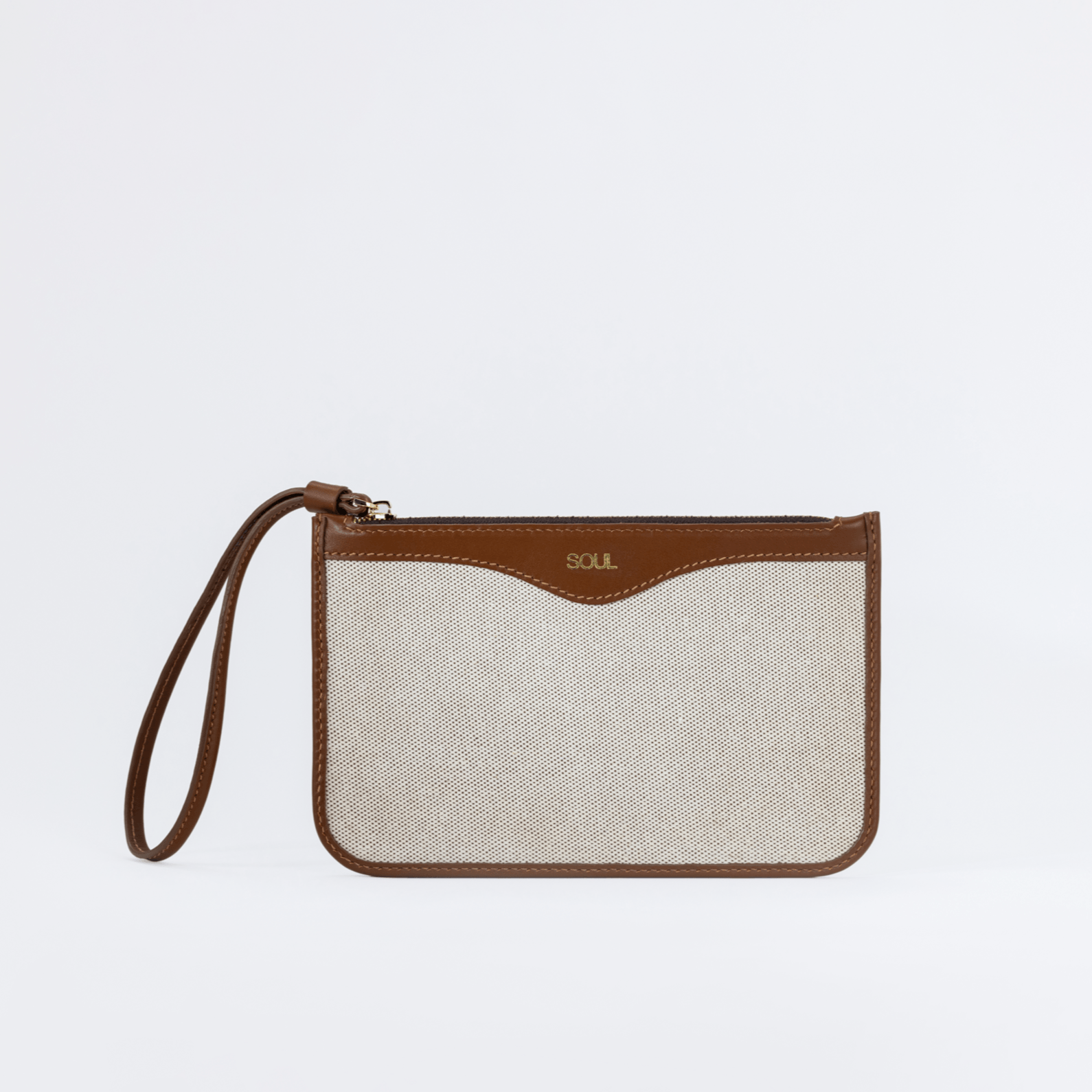 Sleek Silhouette Clutch - Brown.