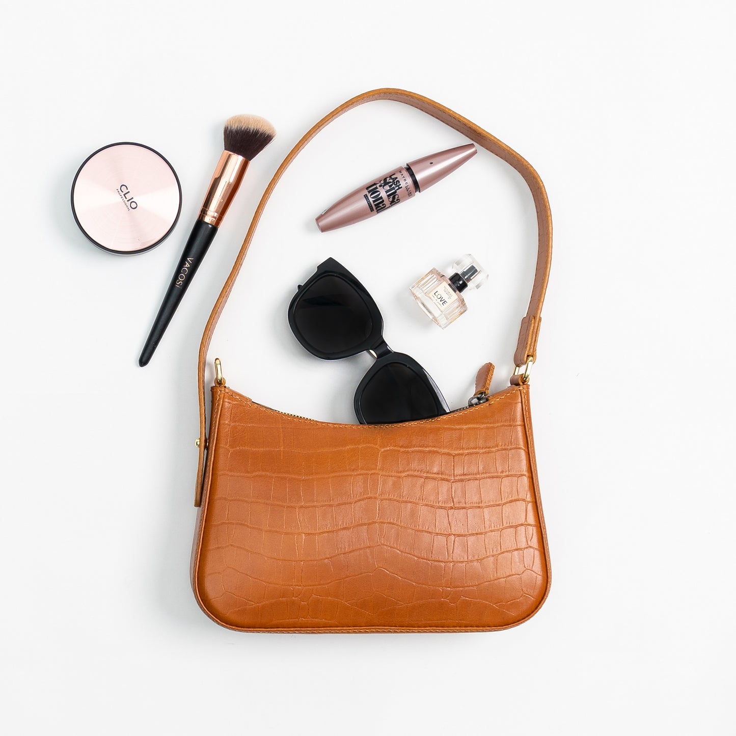 Leather Shoulder Bag - Moon.