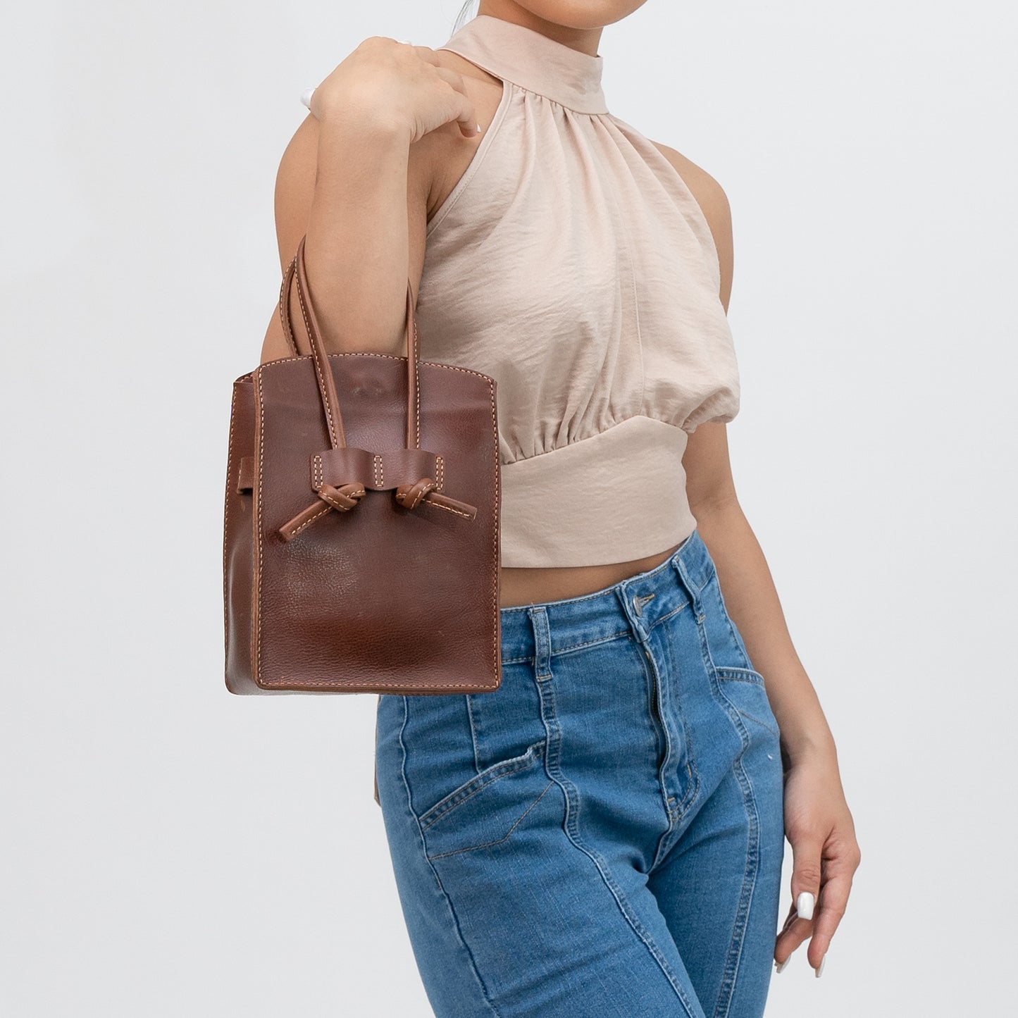 Mini Leather Box Bag