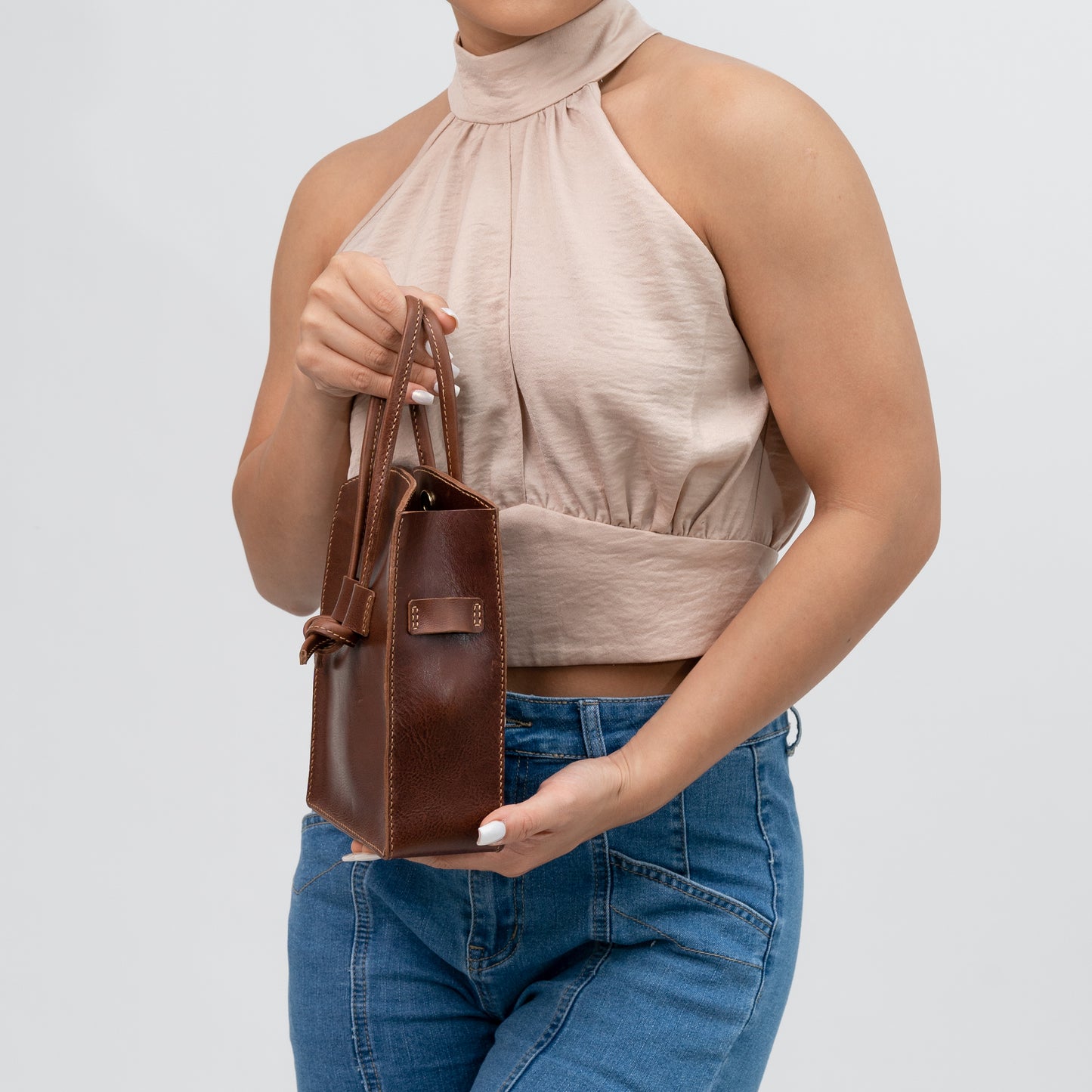 Mini Leather Box Bag