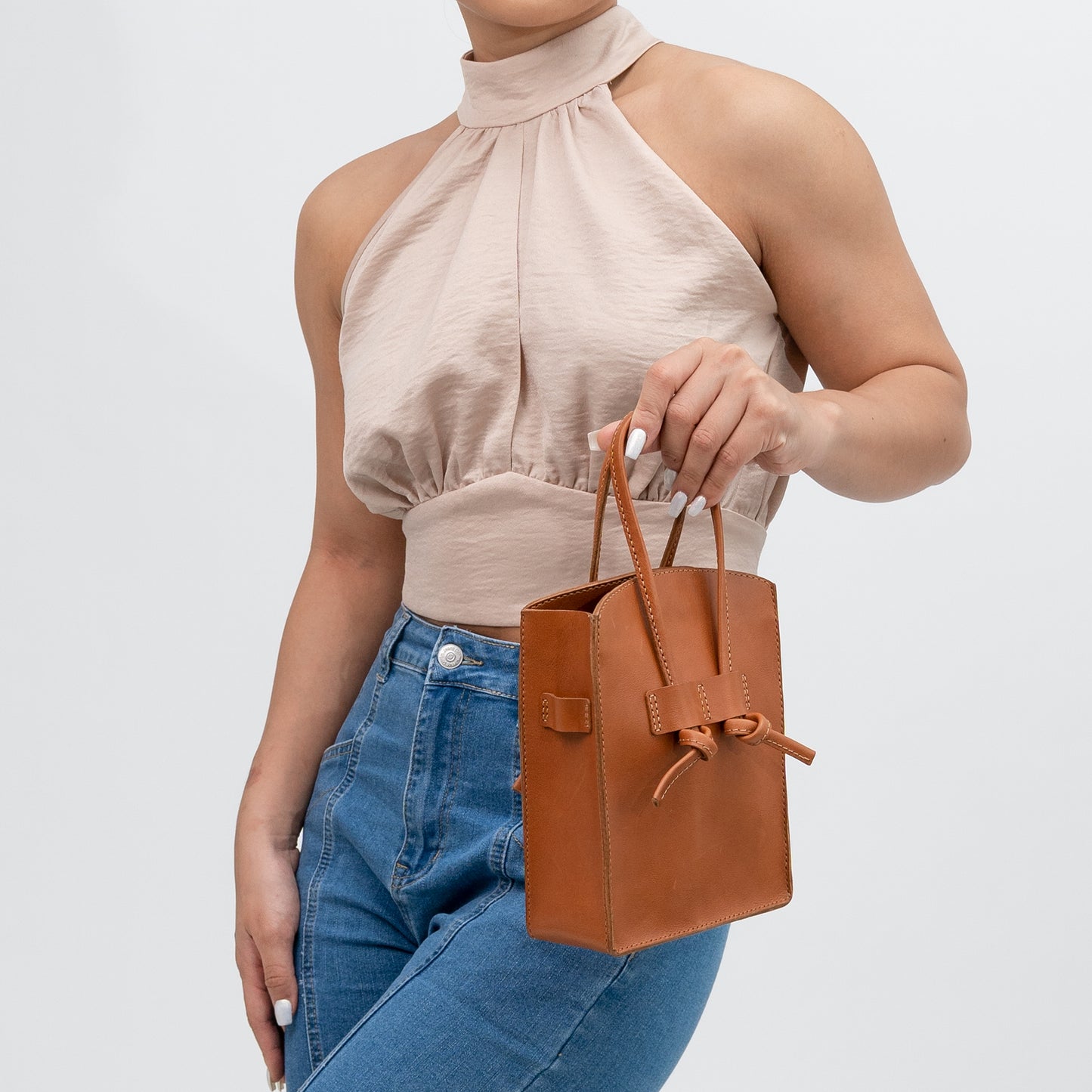 Mini Leather Box Bag
