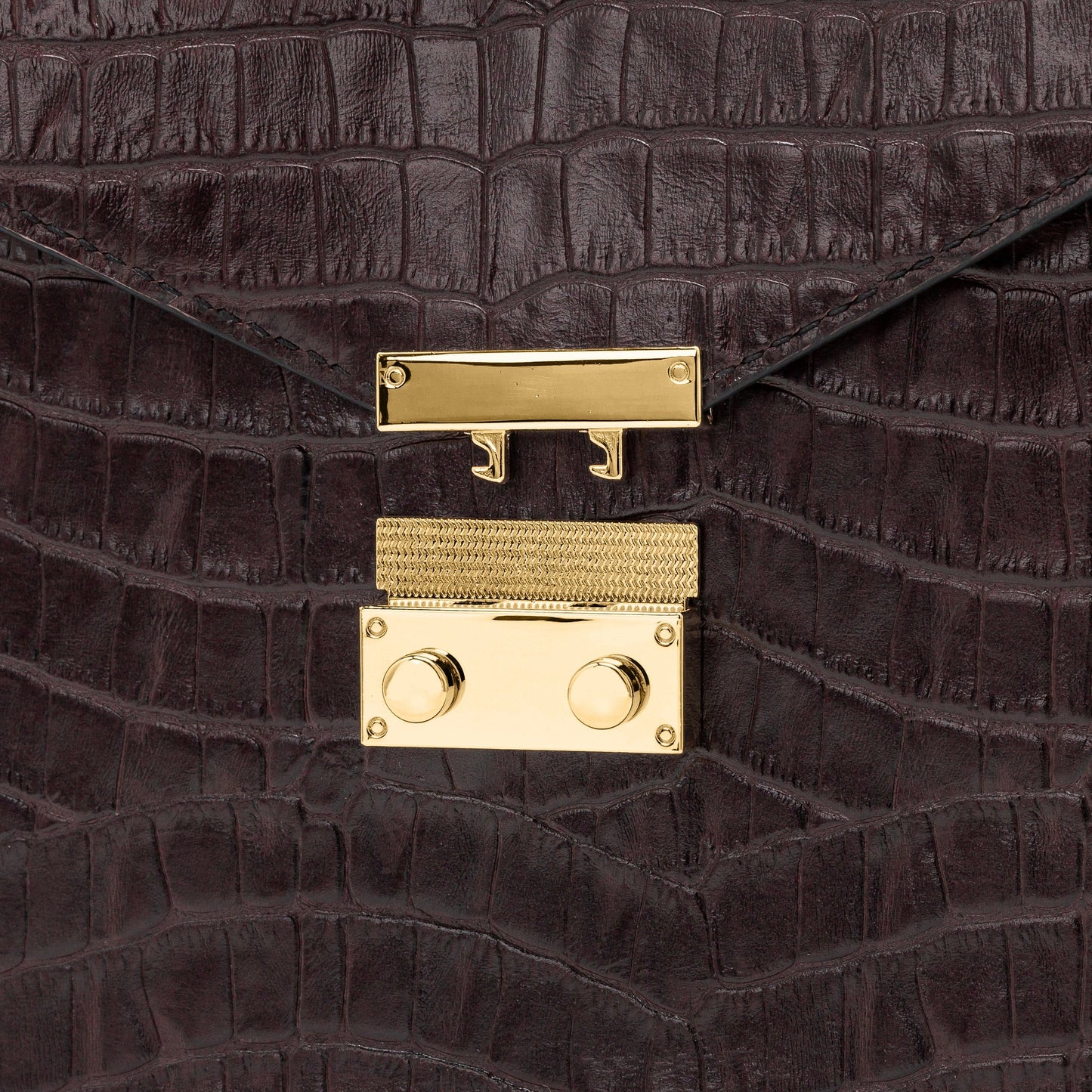 Top Handle Box Leather Bag