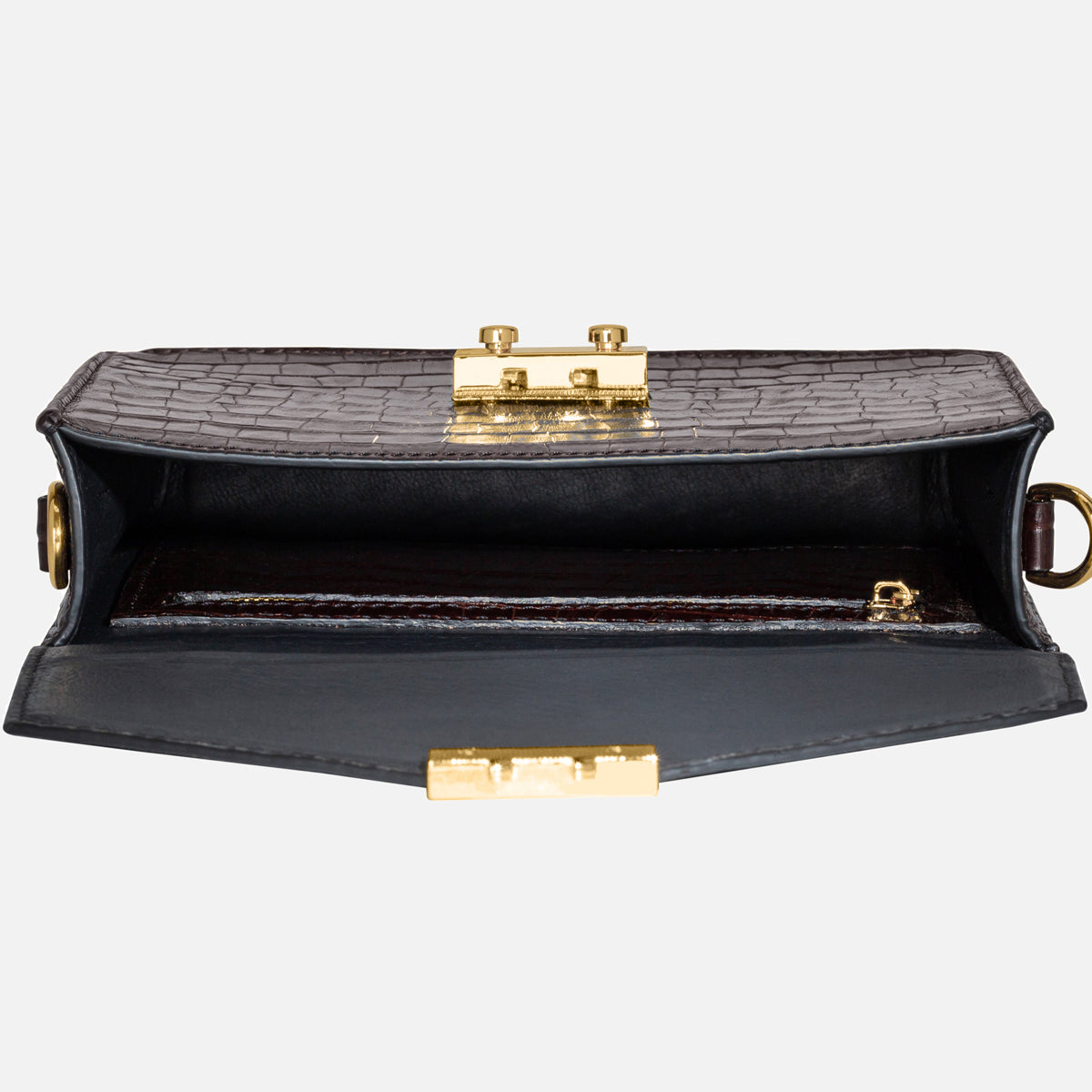 Top Handle Box Leather Bag
