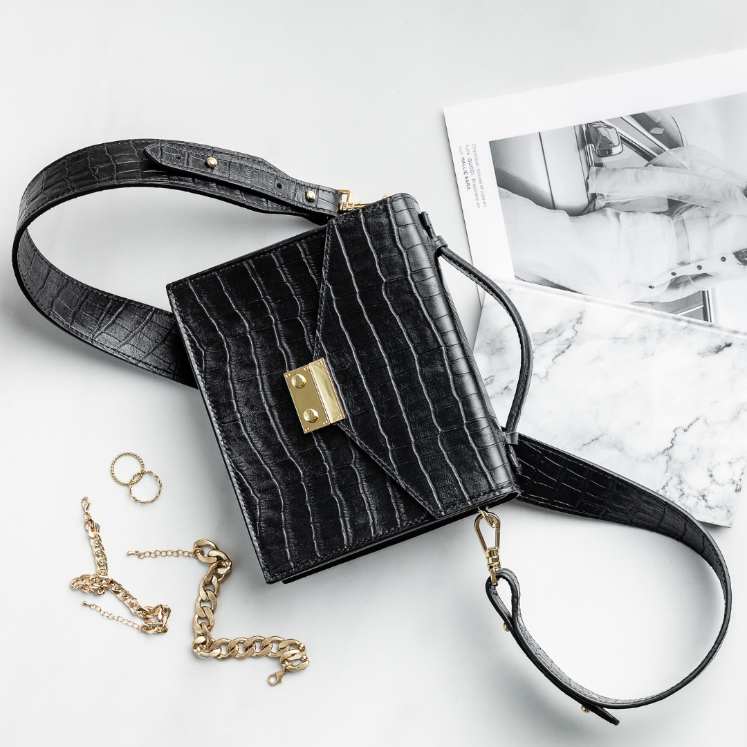 Top Handle Box Leather Bag