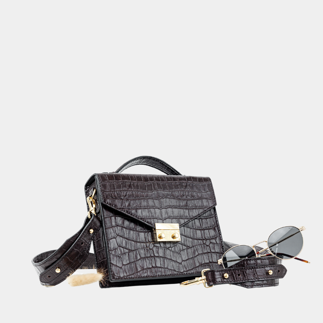 Chloe Top Handle Bag - Dark Brown