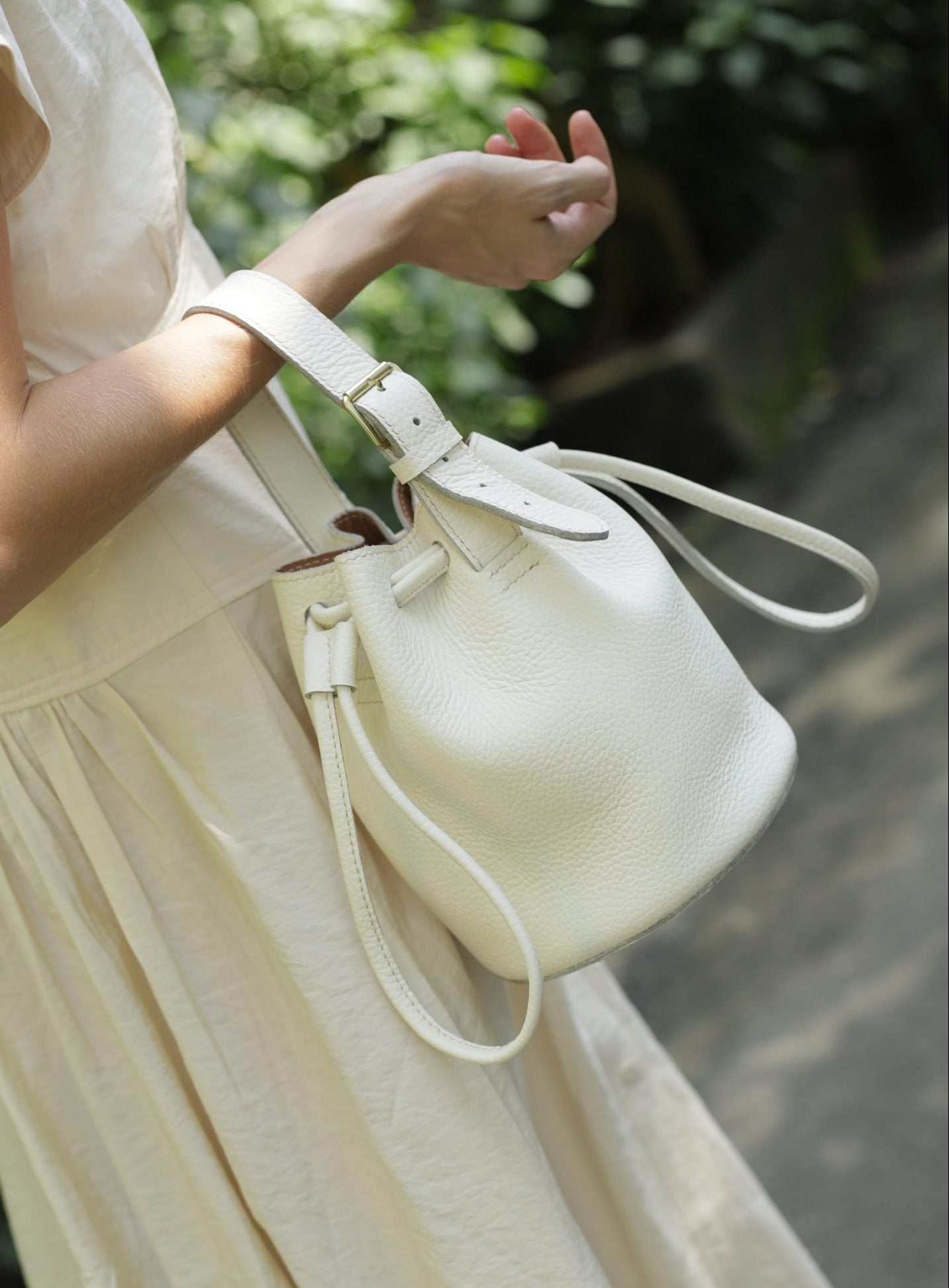 Mini Drawstring Bucket Bag