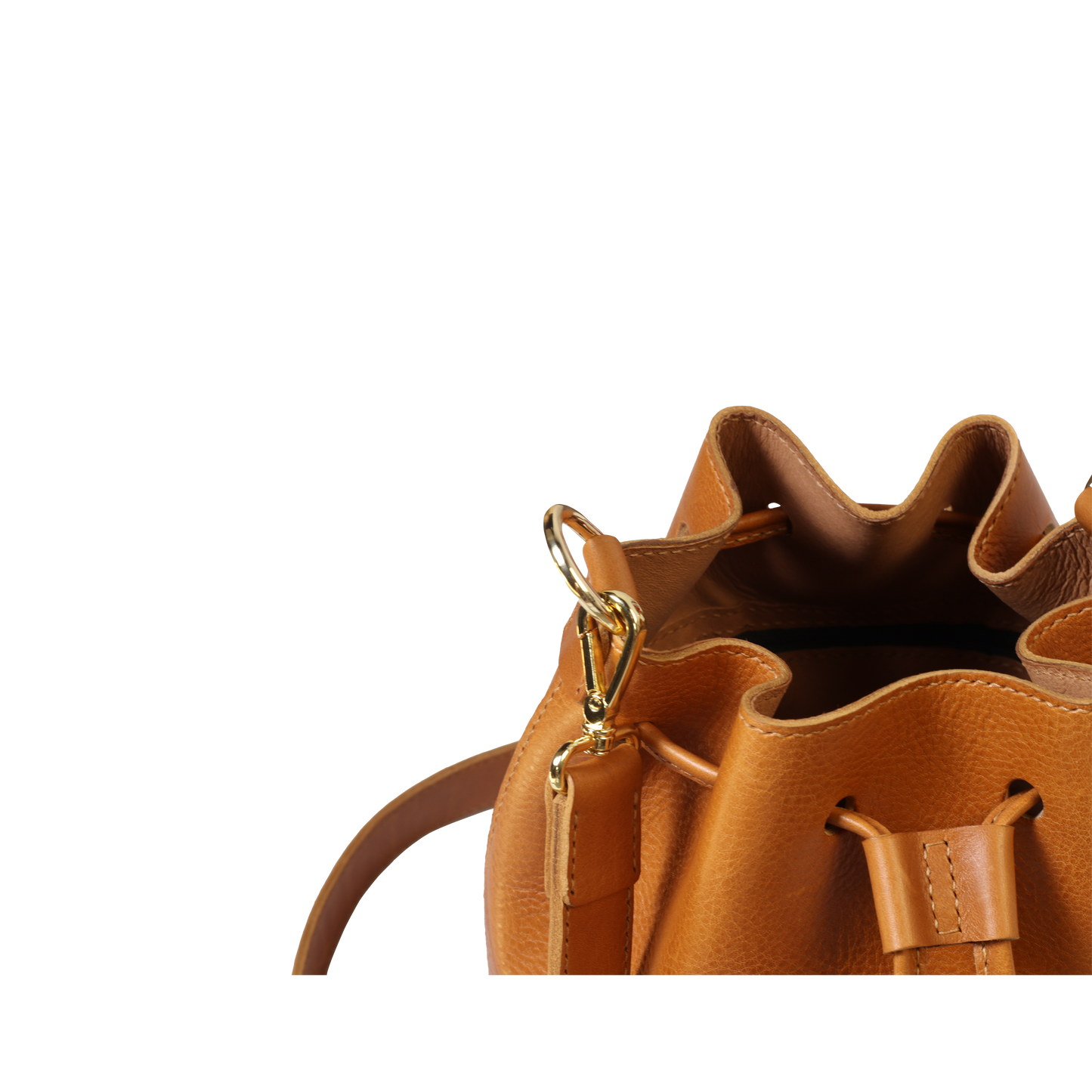 Medium Leather Bucket Bag