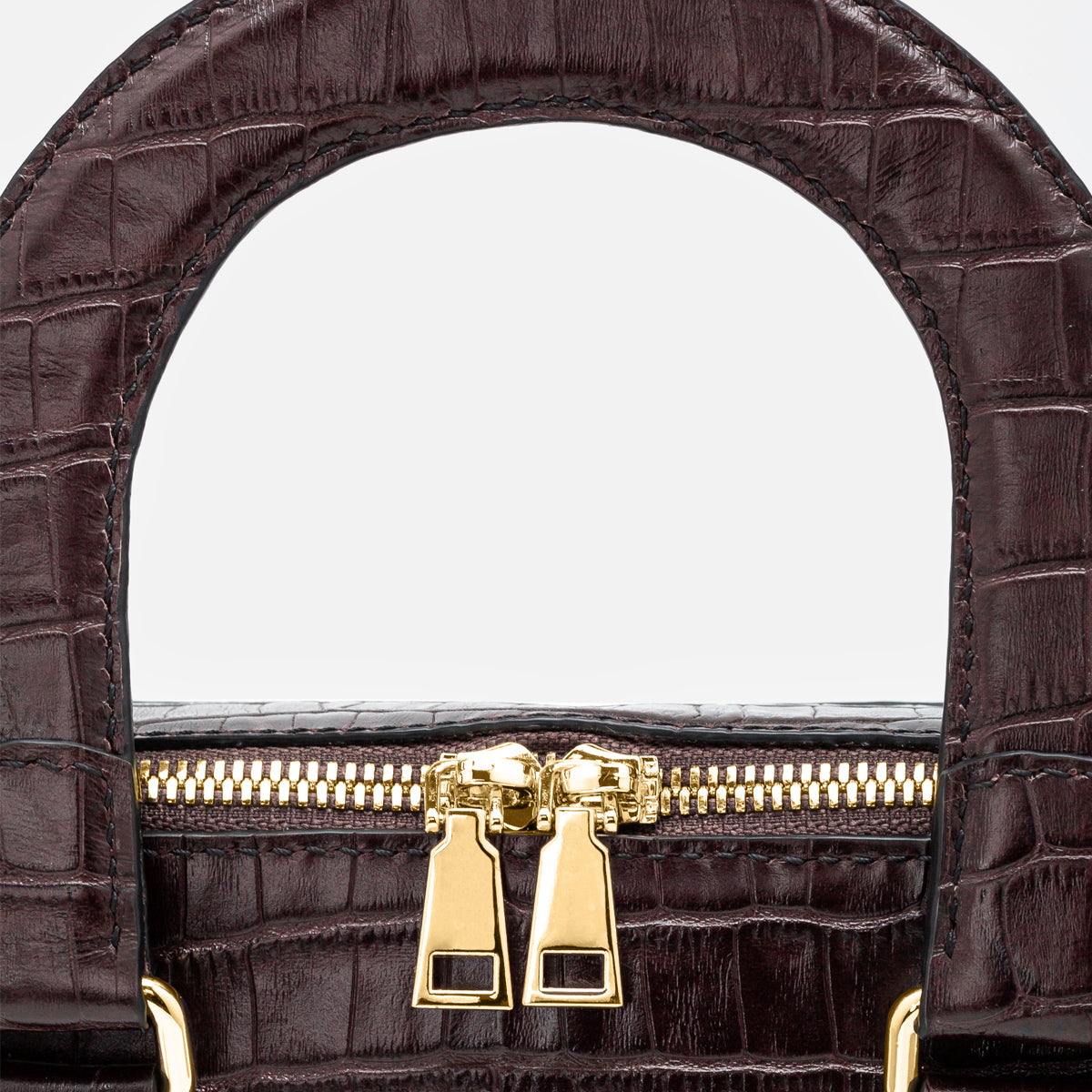 Maya Top Handle Bag - Dark Brown.