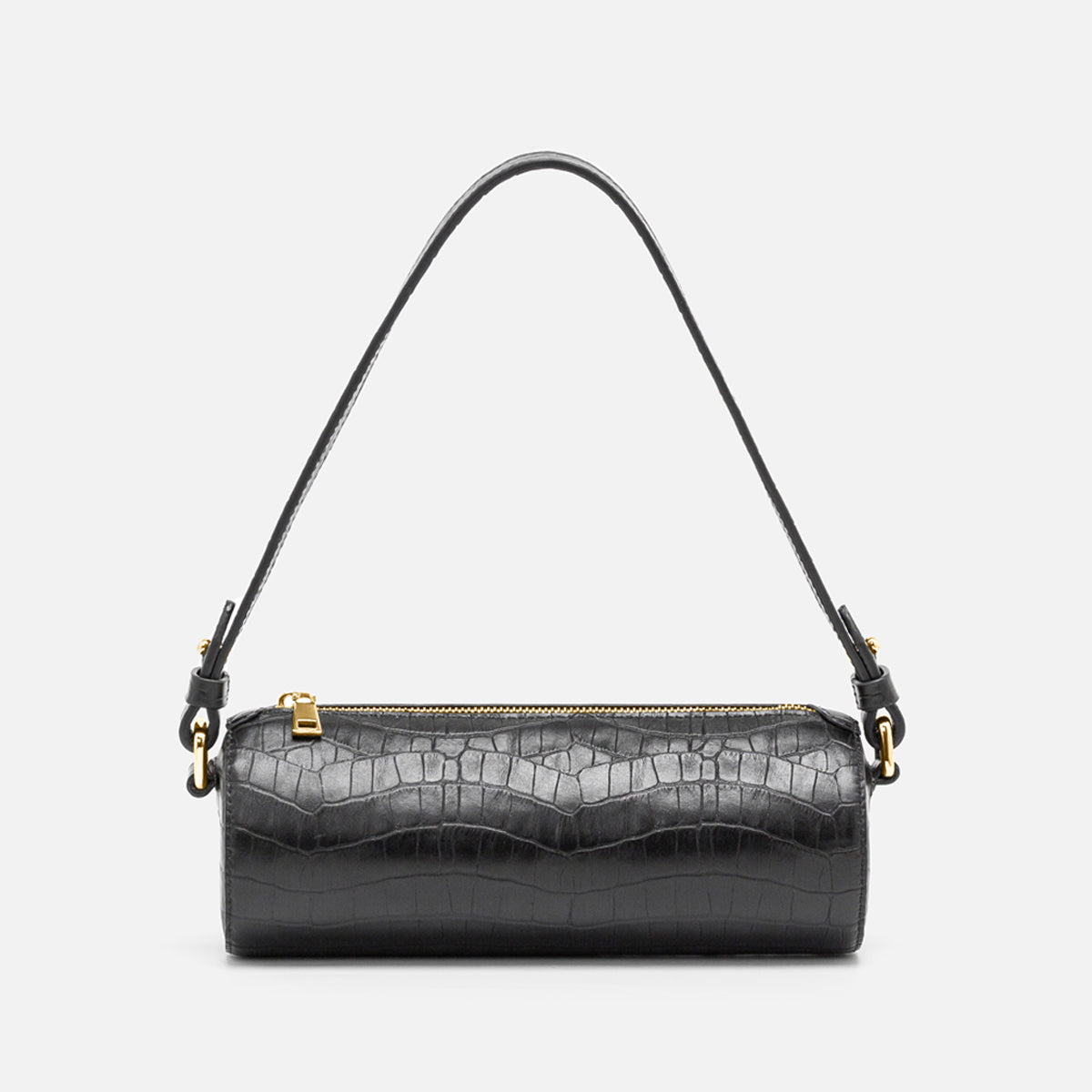 Cylinder Leather Shoulder Bag - Romelo.