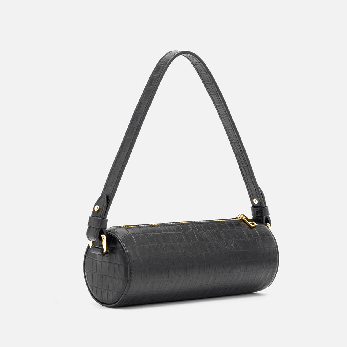 Cylinder Leather Shoulder Bag - Romelo.