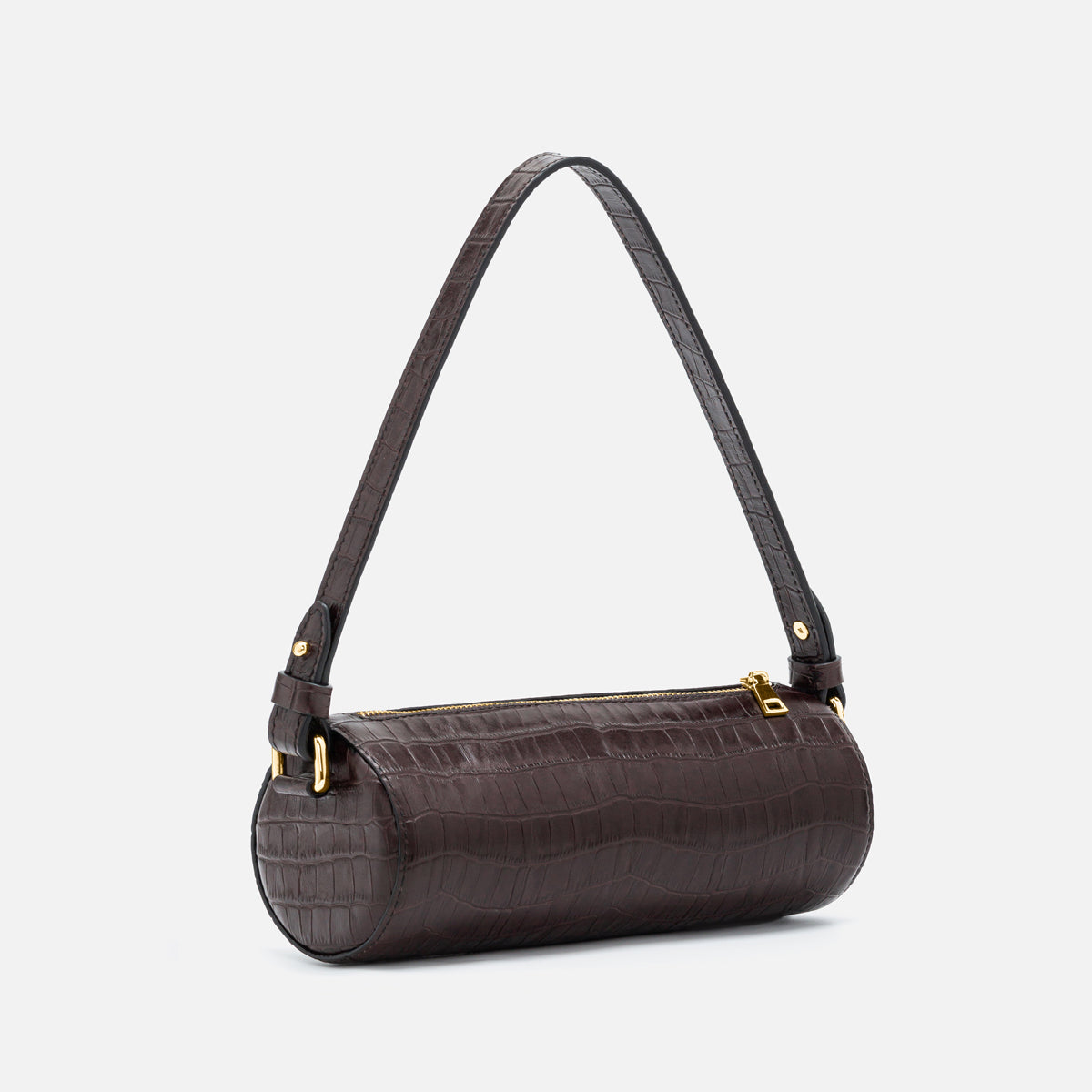 Cylinder Leather Shoulder Bag - Romelo.