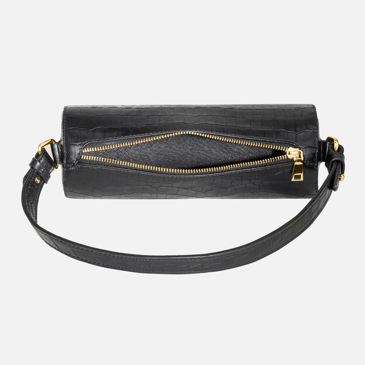 Cylinder Leather Shoulder Bag - Romelo.