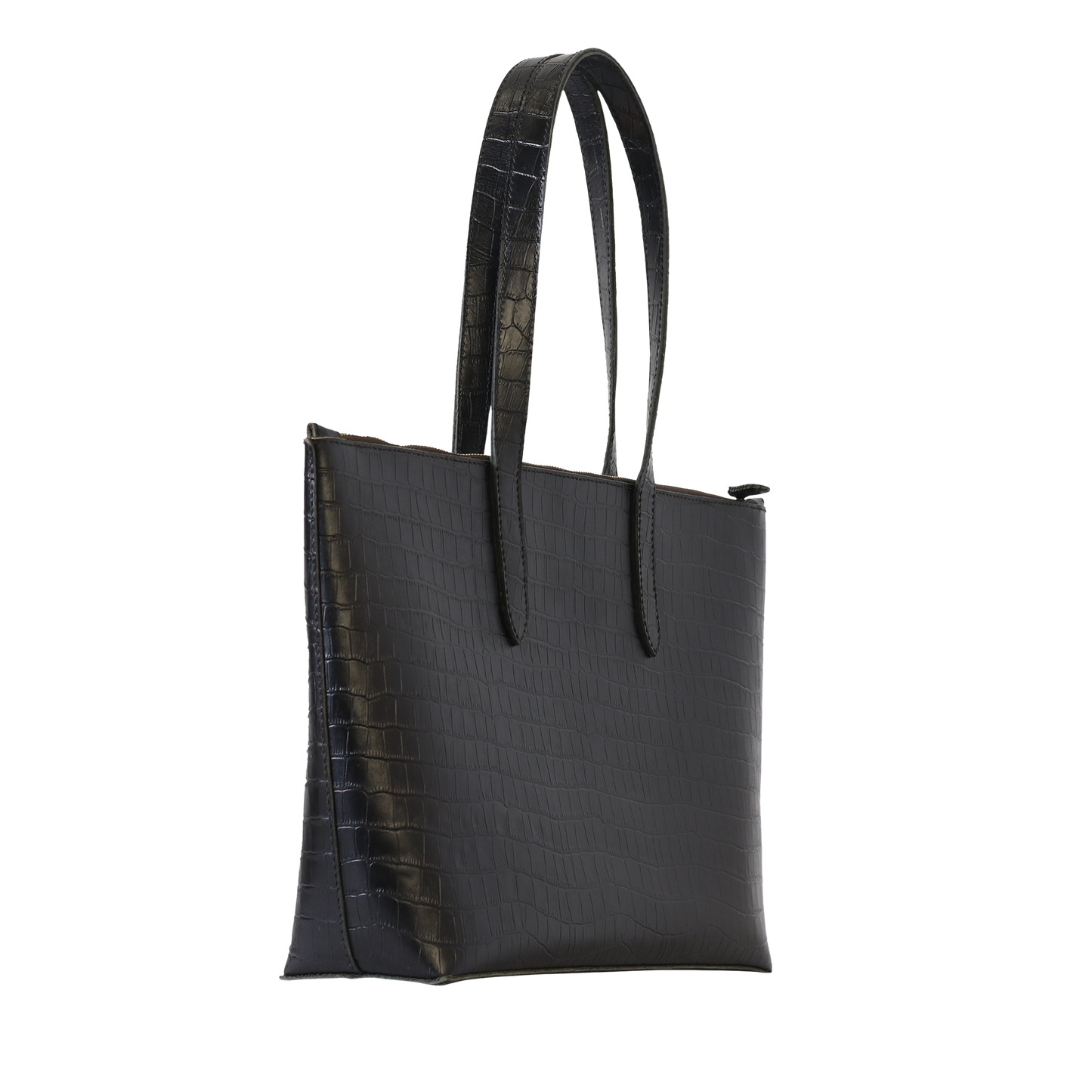 Leather Tote Bag - Black