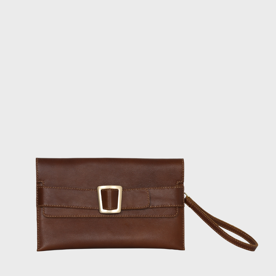 Small Fancy Night Leather Clutch