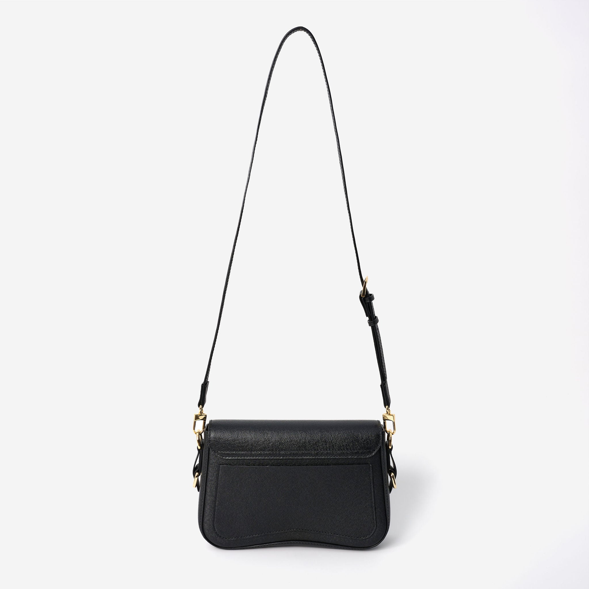 Handmade Leather Bag - Belle Curve Black by Hoi An Soul