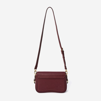 Belle Curve Bag - Saffiano Red