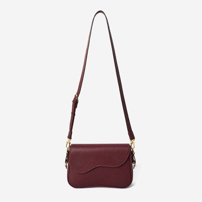 Belle Curve Bag - Saffiano Red