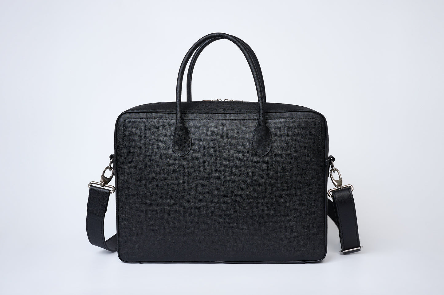 Executive Leather Briefcase | Black Saffiano