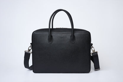 Executive Leather Briefcase | Black Saffiano