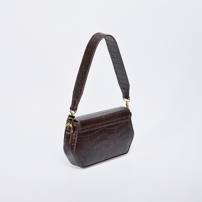 Sofia Shoulder Bag - Dark Brown