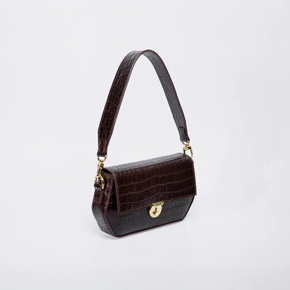 Sofia Shoulder Bag - Dark Brown