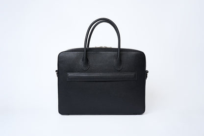 Executive Leather Briefcase | Black Saffiano