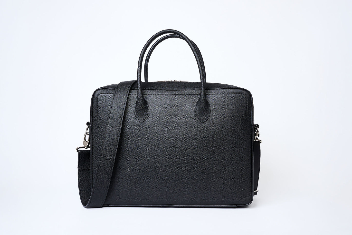 Executive Leather Briefcase | Black Saffiano