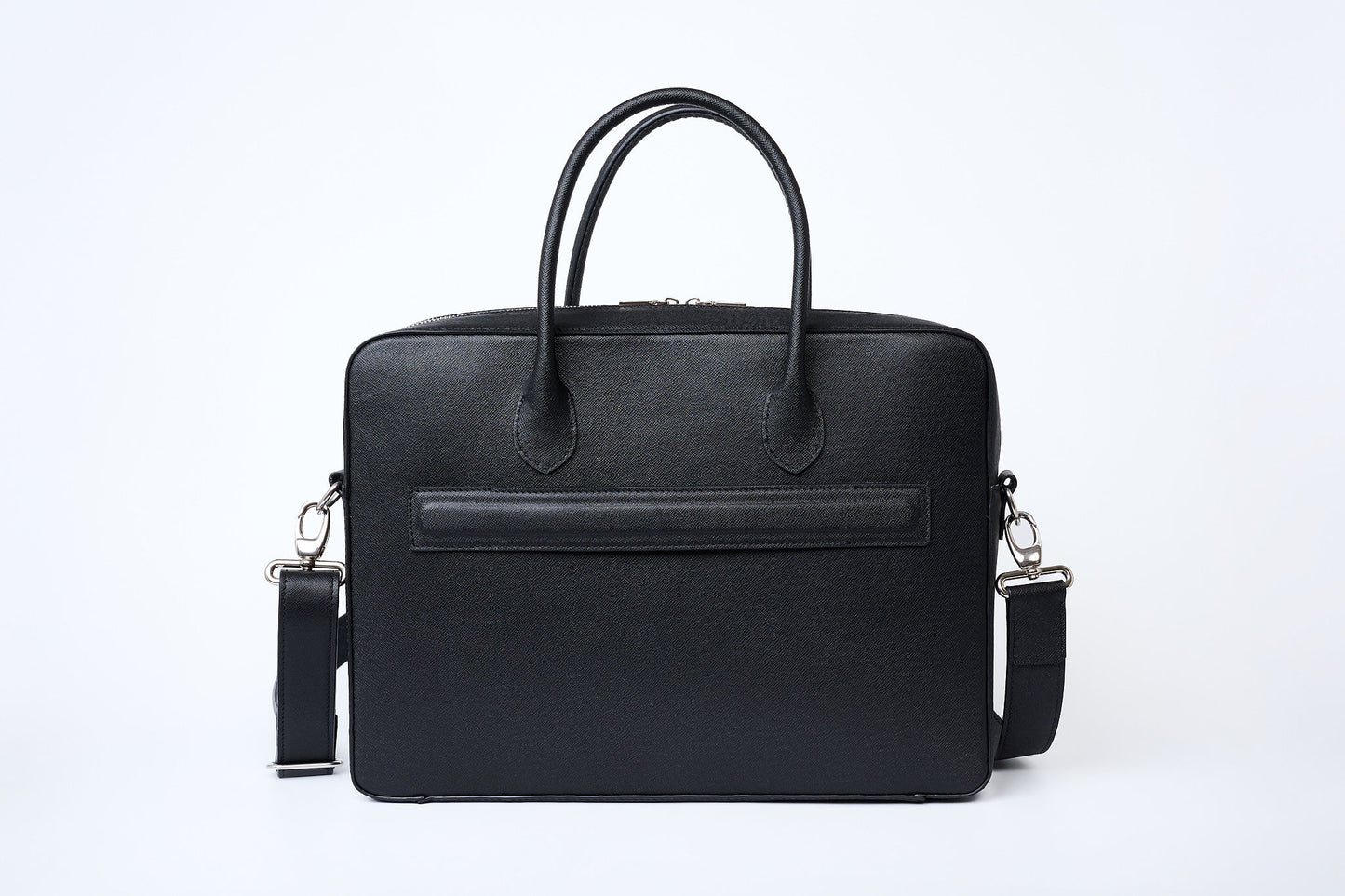 Executive Leather Briefcase | Black Saffiano