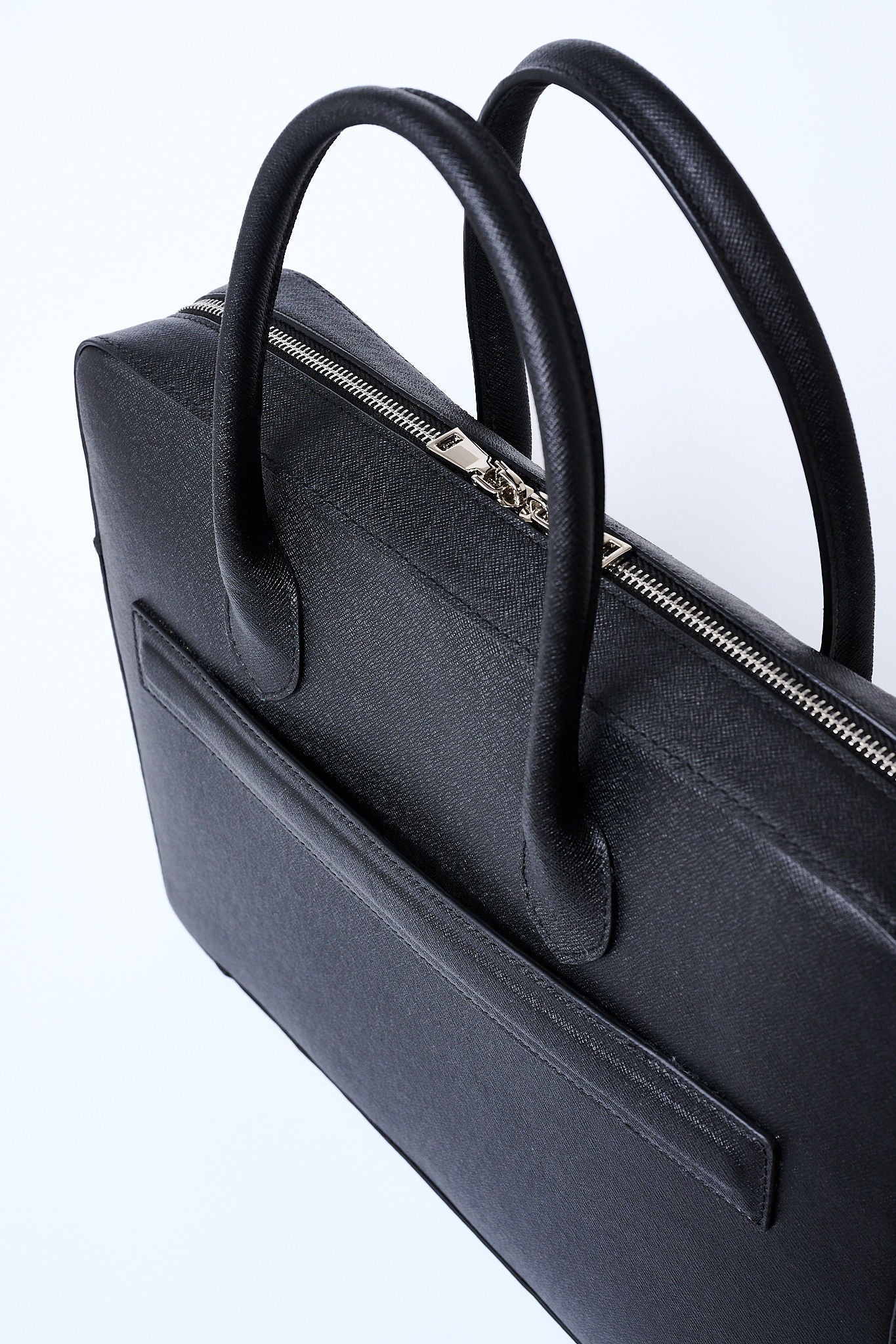 Executive Leather Briefcase | Black Saffiano