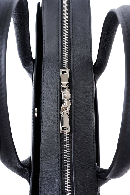 Executive Leather Briefcase | Black Saffiano