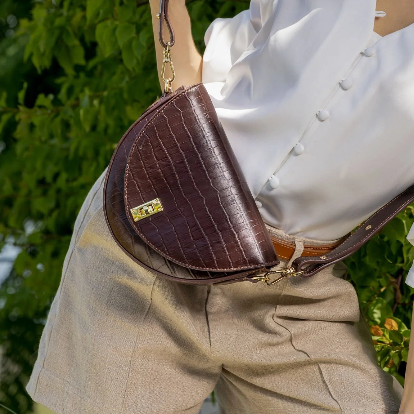 Bolsa Transversal de Couro - Iris