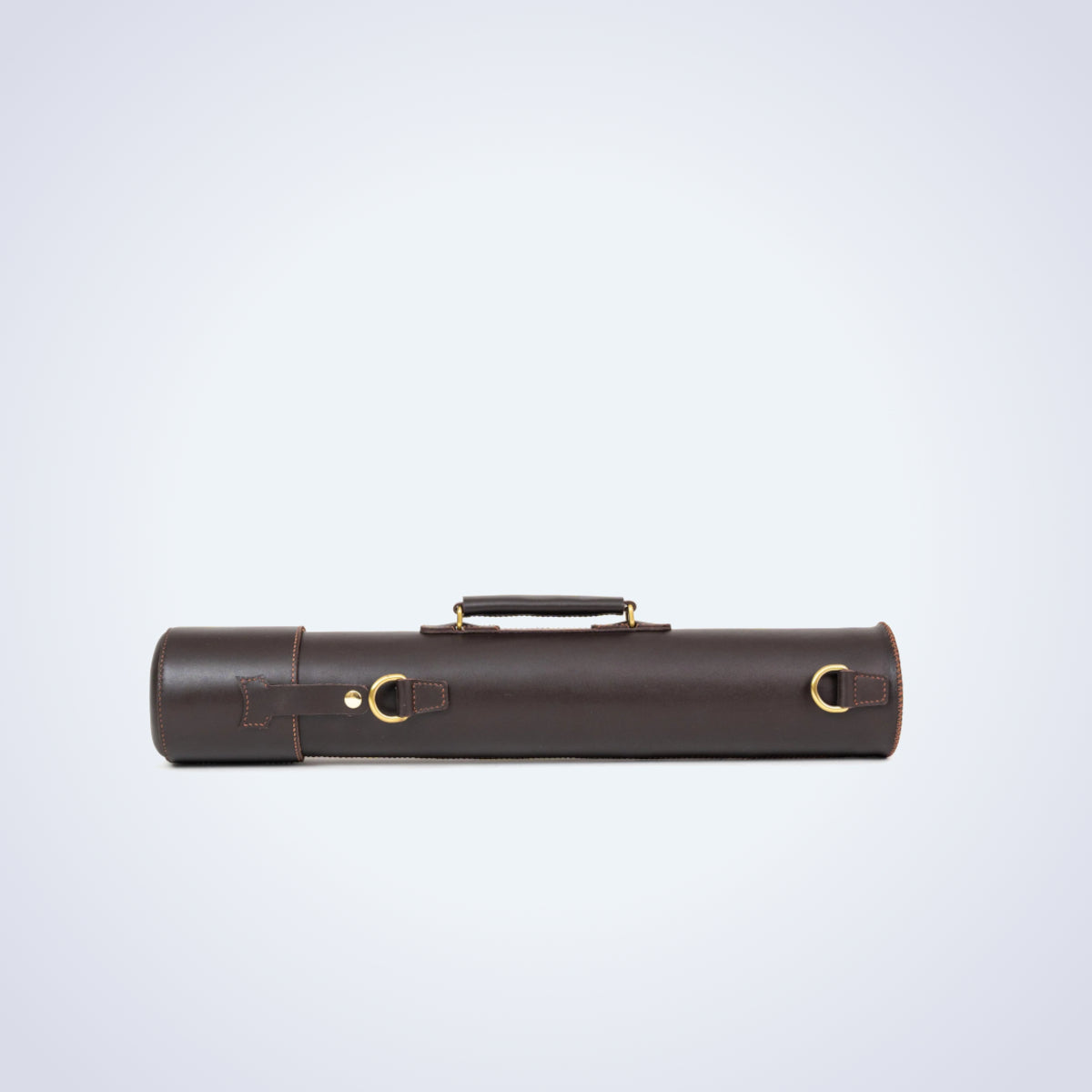 Handmade Full-Grain Leather Drawing Tube for Architects & Artists - Dark Brown 21 Inch (55cm) Blueprint Carrying Case