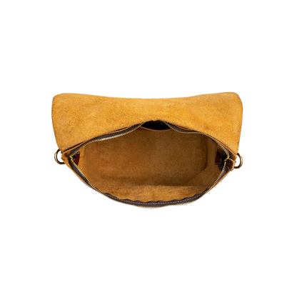 Medium Brown Leather Cross Body Bag